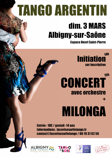 Initiation, concert et milonga dimanche 3 mars